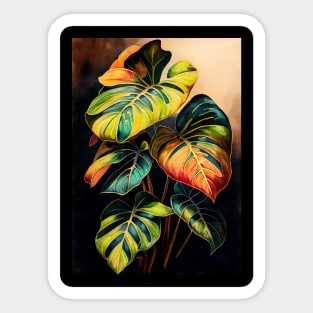 Philodendron plant art Sticker